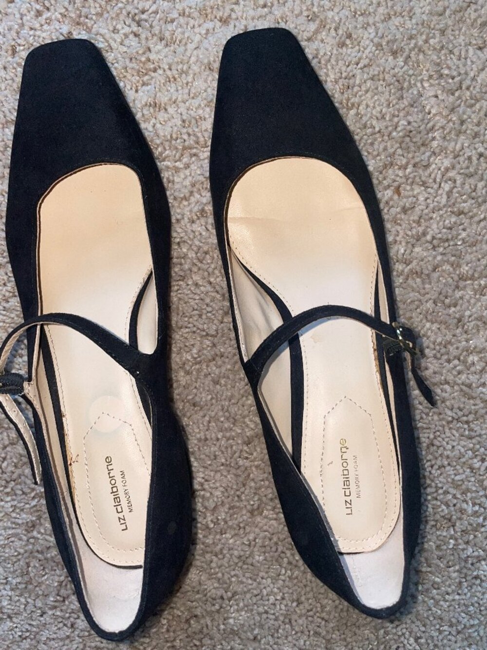 Liz Claiborne Black Mary Jane Square Toe Pumps Size 11